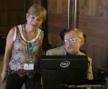 Con el físico Stephen Hawking, en septiembre de 2014